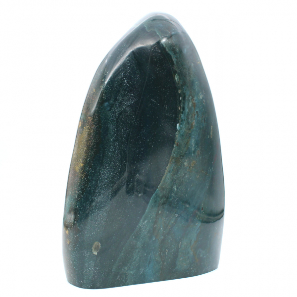 Stor dekorativ sten Polerad grön jaspis, mineral Madagaskar