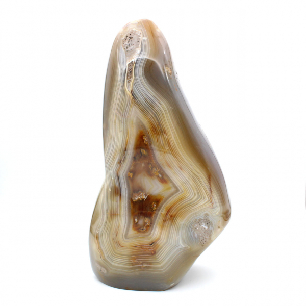 Polerad naturlig karneol, stort mineralprydnad från Madagaskar
