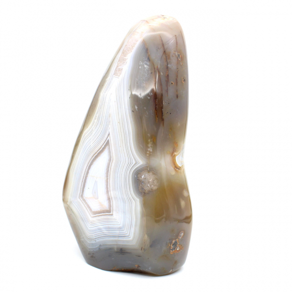 Polerad naturlig karneol, stort mineralprydnad från Madagaskar