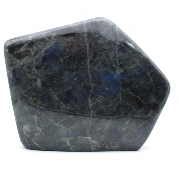 Polerad labradorit, XXL mineralprydnad, samlarobjekt, Madagaskar