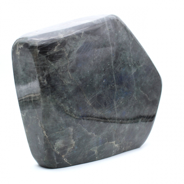 Polerad labradorit, XXL mineralprydnad, samlarobjekt, Madagaskar