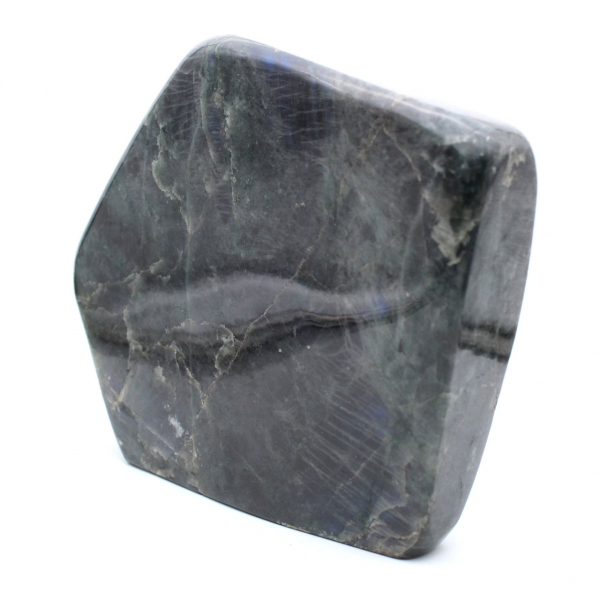 Polerad labradorit, XXL mineralprydnad, samlarobjekt, Madagaskar