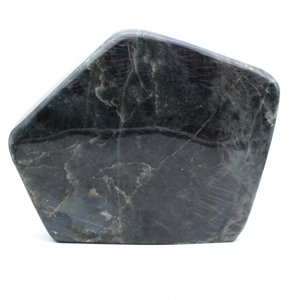 Polerad labradorit, XXL mineralprydnad, samlarobjekt, Madagaskar