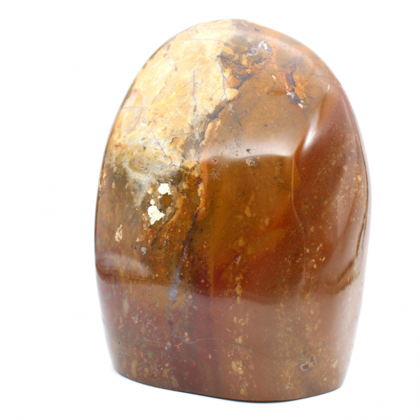 Polerad röd jaspis-ornament, samlarobjekt av mineral, Madagaskar