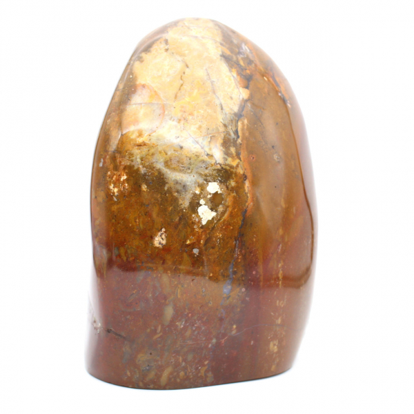 Polerad röd jaspis-ornament, samlarobjekt av mineral, Madagaskar