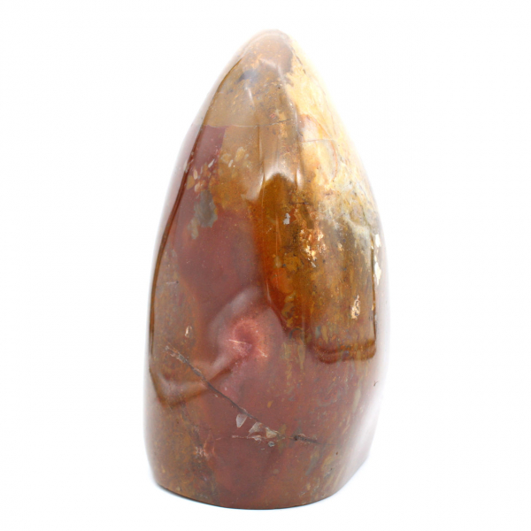 Polerad röd jaspis-ornament, samlarobjekt av mineral, Madagaskar