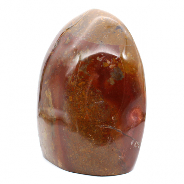 Polerad röd jaspis-ornament, samlarobjekt av mineral, Madagaskar