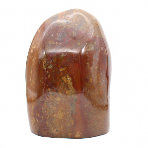 Polerad röd jaspis-ornament, samlarobjekt av mineral, Madagaskar