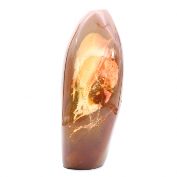 Polerad röd jaspis-ornament, massiv samlarsten, Madagaskar