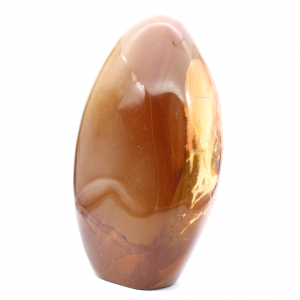 Polerad röd jaspis-ornament, massiv samlarsten, Madagaskar