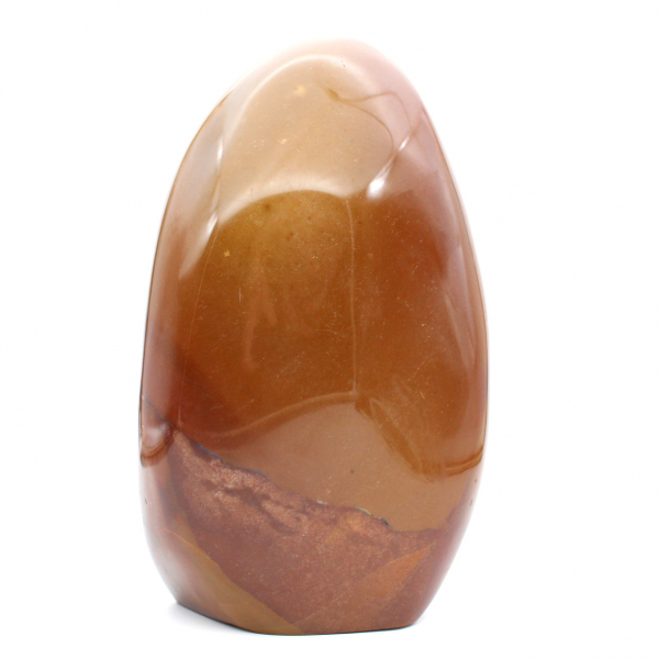 Polerad röd jaspis-ornament, massiv samlarsten, Madagaskar