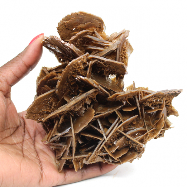 Kristalliserad brun baryt från Marocko