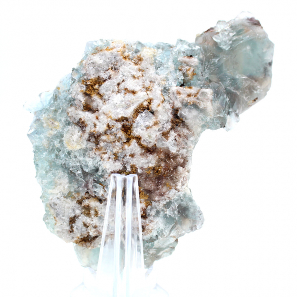 Rå fluoritprov: Grön sten från Marocko på bergart