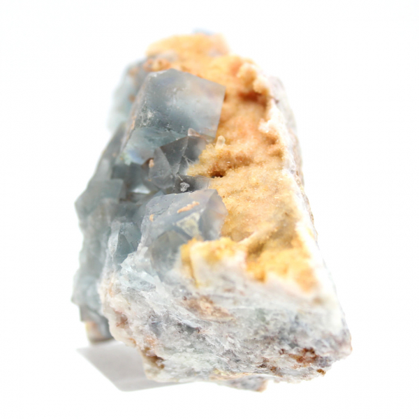 Fluoritprov på matris: Autentiska marockanska kristaller