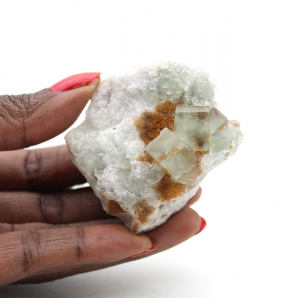 Grön fluorit från Marocko: Litet exemplar för samlare