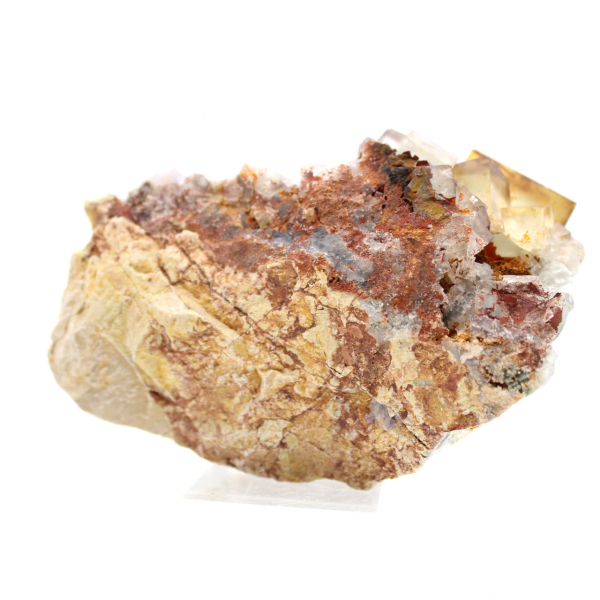 Rå marockansk fluoritsten: Naturliga gröna kristaller