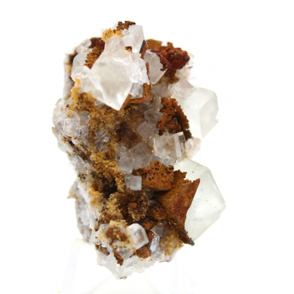 Miniatyrgrön fluorit: Marockansk kristall på sten