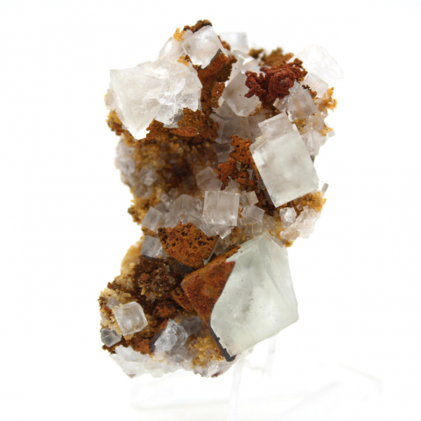 Miniatyrgrön fluorit: Marockansk kristall på sten