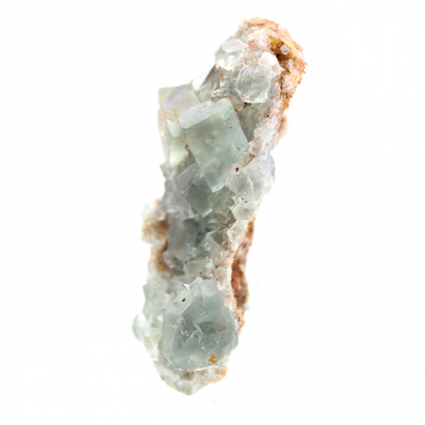 Grön fluorit på sten: Rå mineralprov