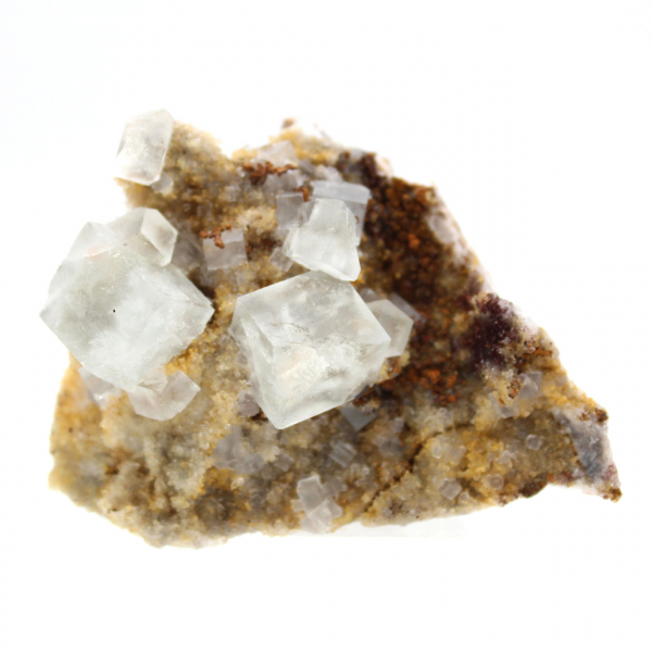 Grön fluorit för dekoration: Liten kristall på sten