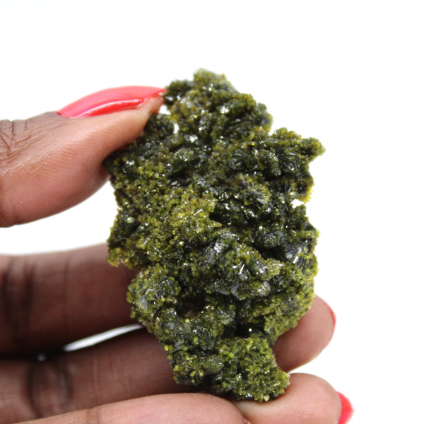 Liten epidot på en lätt matris från Marocko