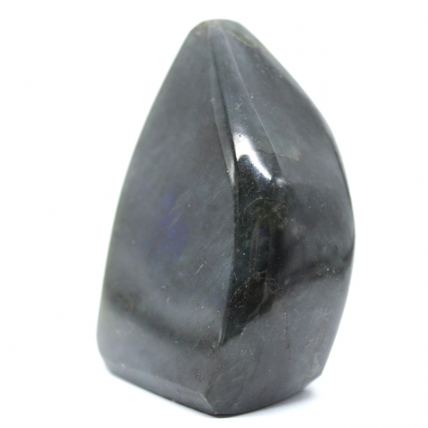 Liten polerad labradoritprydnad, mineralsten