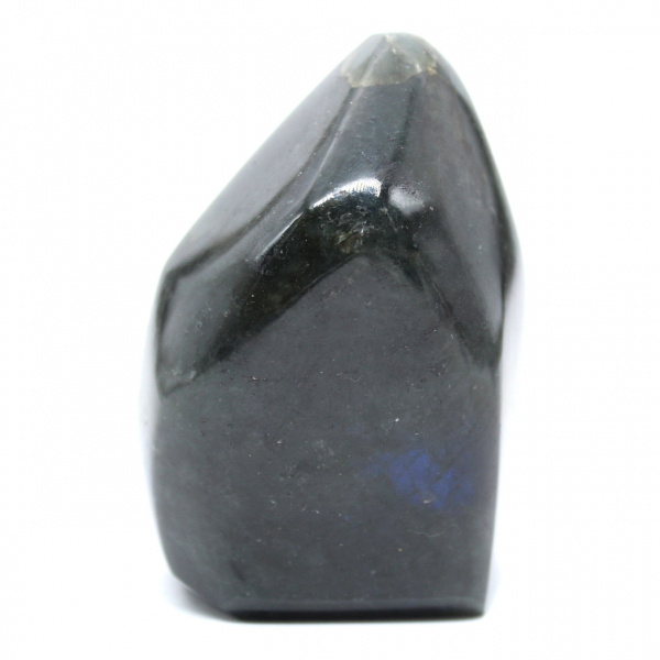 Liten polerad labradoritprydnad, mineralsten