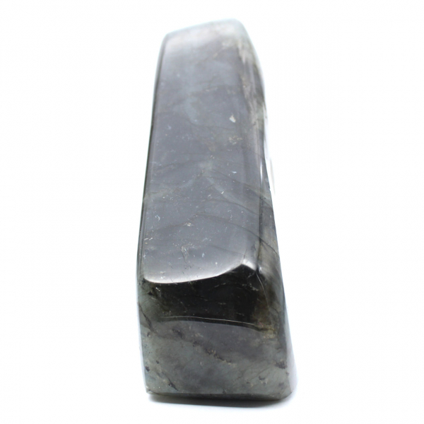 Polerad labradorit mineralprydnad från Madagaskar