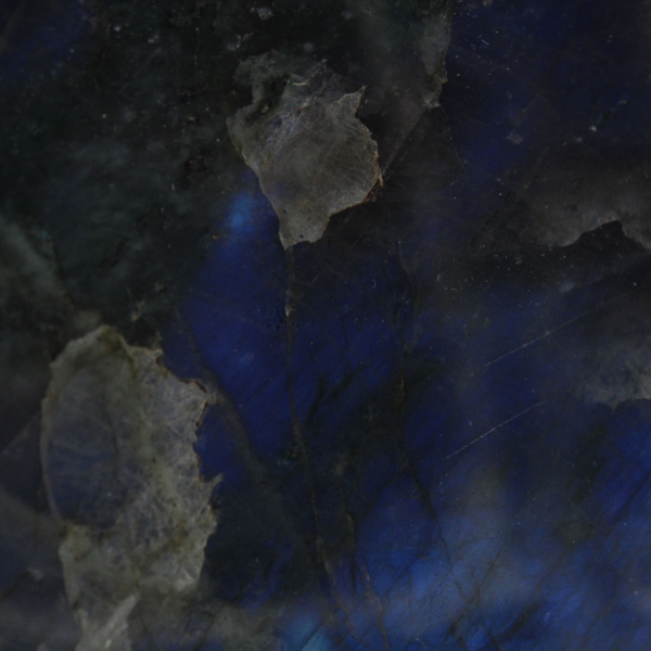 Stor polerad labradorit, exceptionell mineralsten