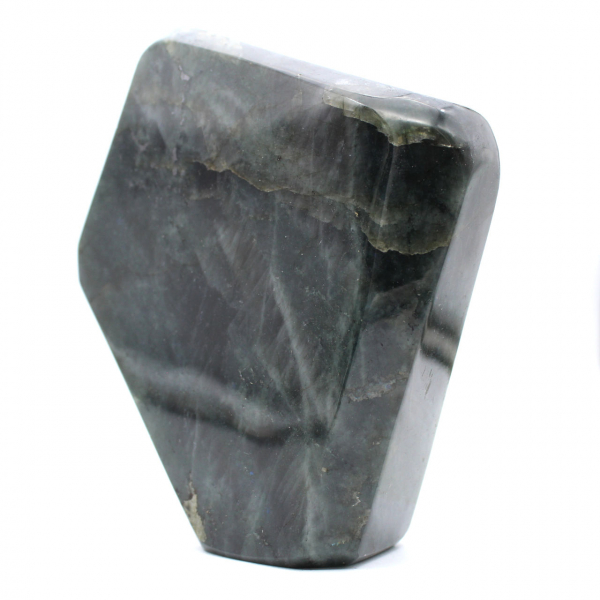 Polerad labradoritprydnad, natursten