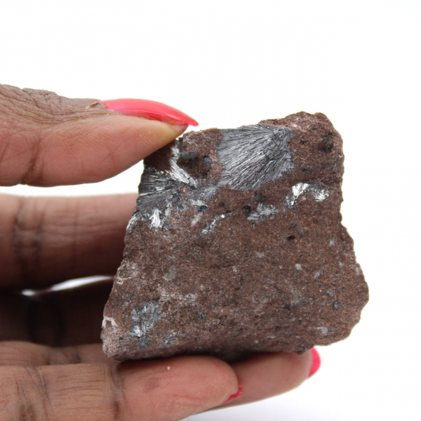 Mikroprov Pyrolusit, naturlig bergart