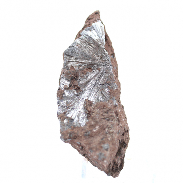 Råa pyrolusitkristaller, långt prov