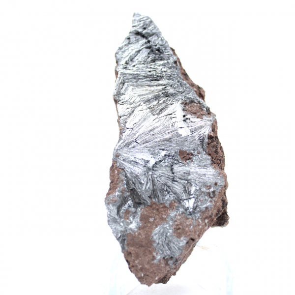 Råa pyrolusitkristaller, långt prov