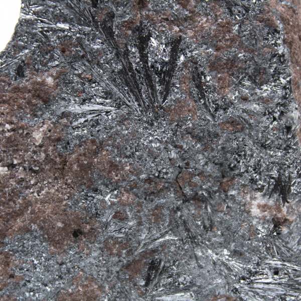 Pyrolusit Marocko, kristallisering av bergfragment