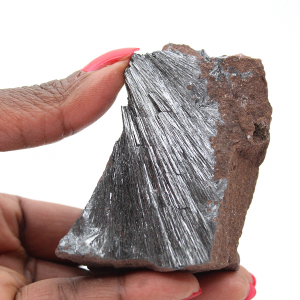 Pyrolusitkristallprydnad, natursten