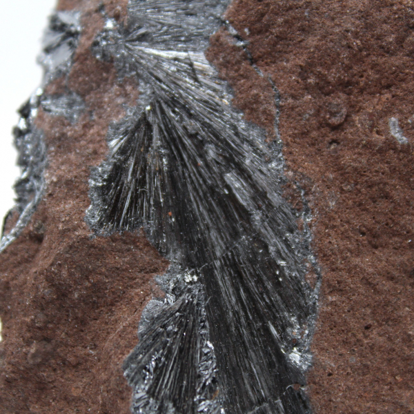 Autentiska pyrolusitkristaller på matris