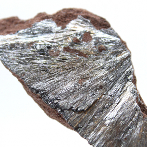 Pyrolusit, tunt kristallprov från Marocko