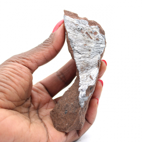 Pyrolusit, tunt kristallprov från Marocko