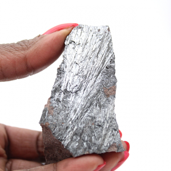 Pyrolusit, naturlig kristalliserad sten från Marocko