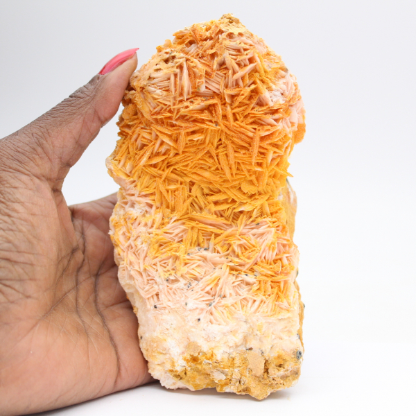 Naturliga orange barytkristaller från Marocko