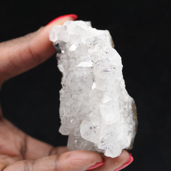 Råkvarts från Marocko, kristaller med goetitinneslutningar