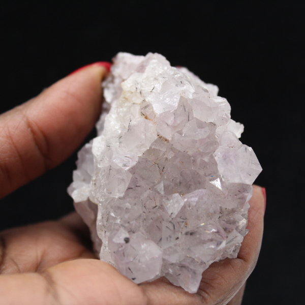 Liten kvarts med goetit, samlarsten från Marocko