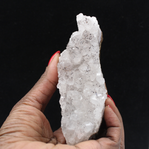 Goetitkvartskristaller, rå naturlig bergart, Marocko