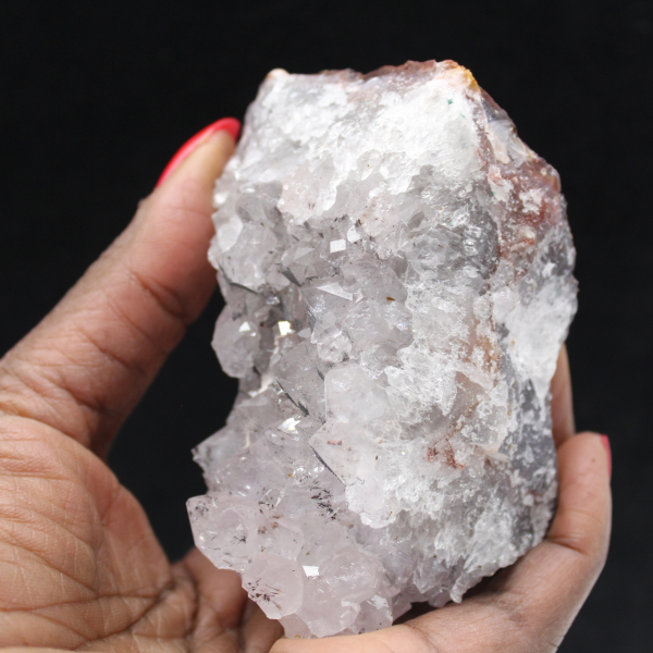 Litet exemplar av goetitkvarts, råa kristaller från Marocko