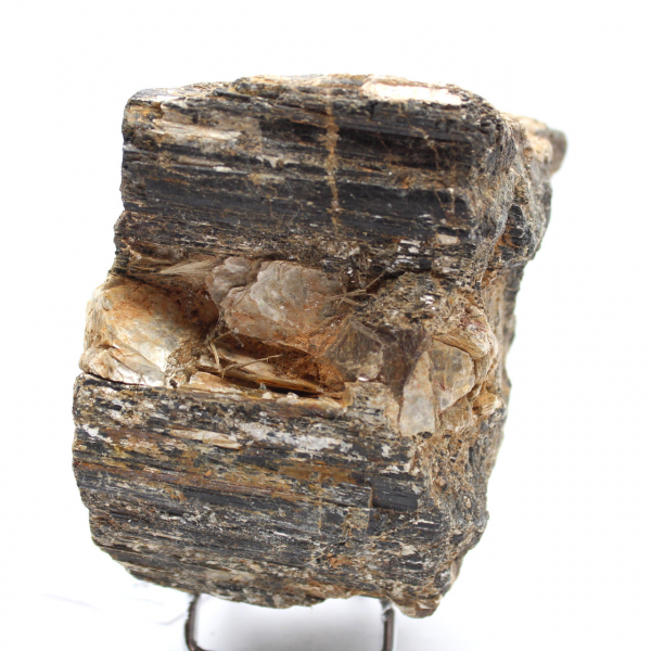 Mineralogiskt prov - Rå svart turmalin Madagaskar