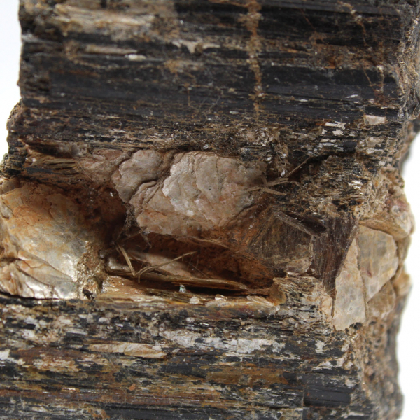 Mineralogiskt prov - Rå svart turmalin Madagaskar