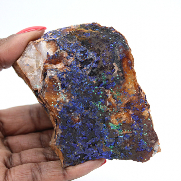 Malakit Azuritkristaller Marocko