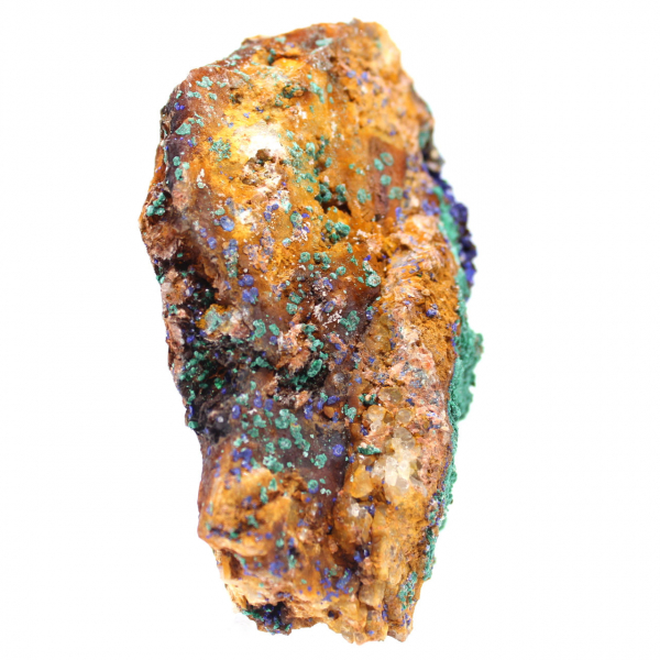 Naturlig azurit och malakitduo