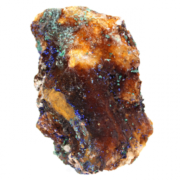 Naturlig azurit och malakitduo