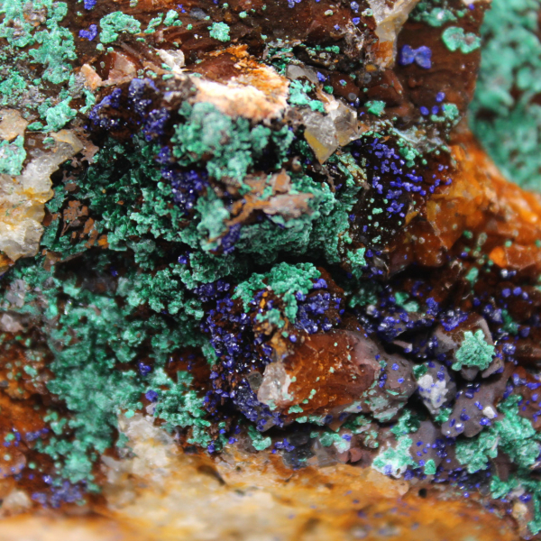 Azurit Malakit Duo på matris